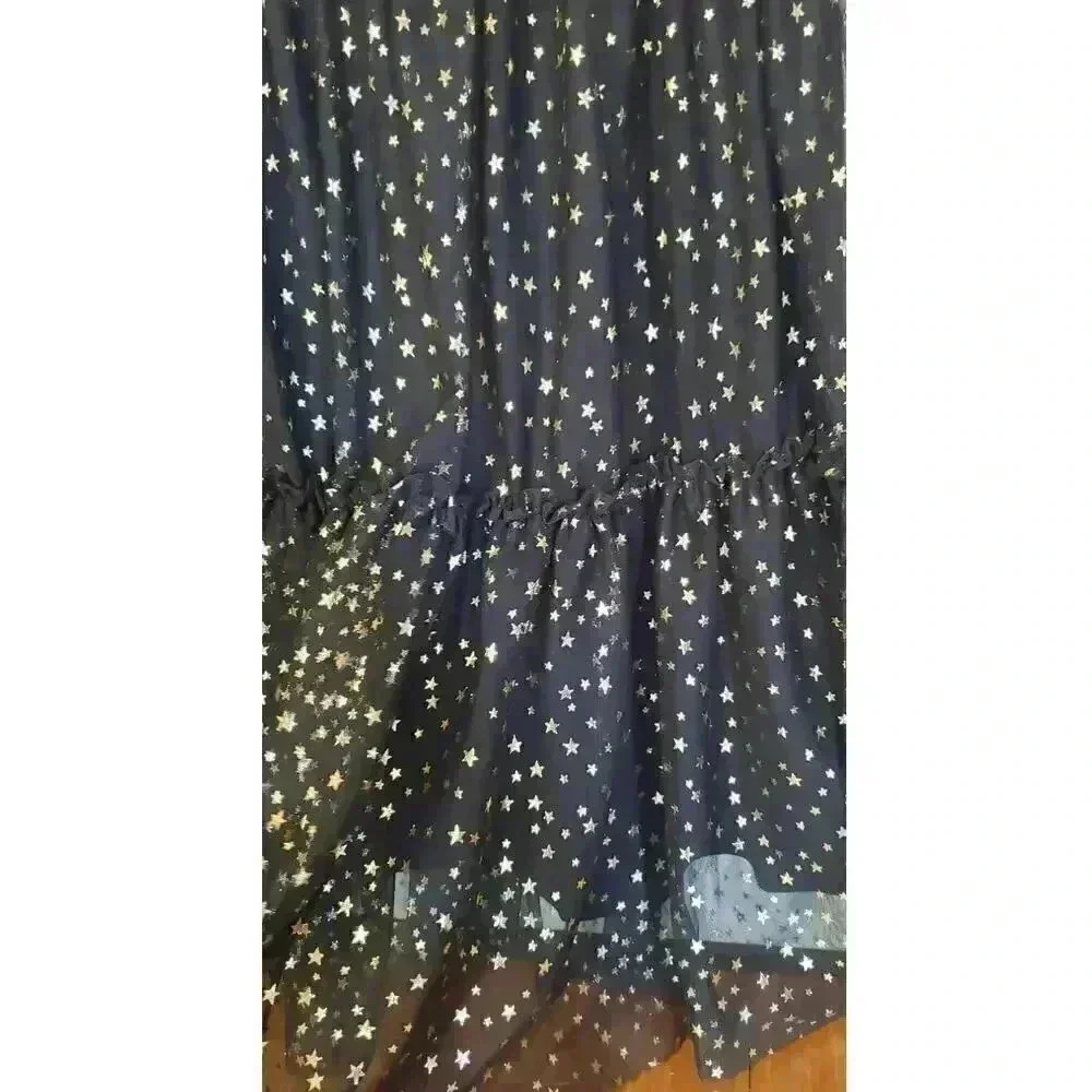 Popsugar sheer sleeveless dress juniors size large‎ black and gold